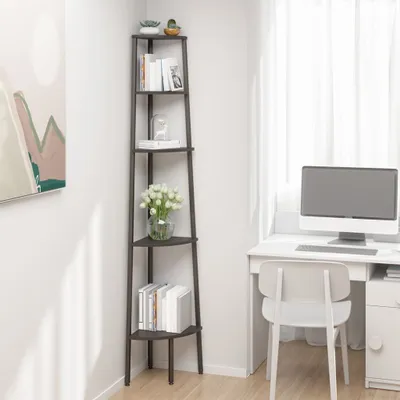 Productafbeelding van The Living Store Boekenkast met 5 planken, zwart, 45,5 x 31,5 x 180 cm