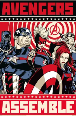 Obrázok produktu pre Marvel Avengers Plagát Avengers Assemble 91,5 x 61 cm