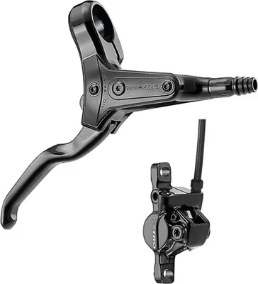 Produktbild von Tektro HDâ€‘M285 Linke hydraulische 2â€‘Kolbenâ€‘Scheibenbremse, 1900â€¯mm, Aluminium, Mineralöl, organische Beläge, schwarz