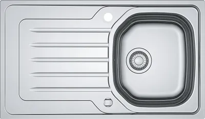 Produktbild von Edelstahlspüle ONDA 45 mit Drehexcenterbedienung / Ausschnitt 840 x 480 mm / Auflagespüle / Spüle