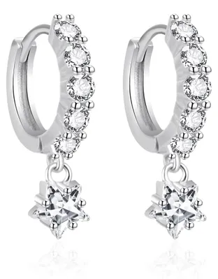 Image de Boucles d'oreilles créoles en argent AGT-E072KW