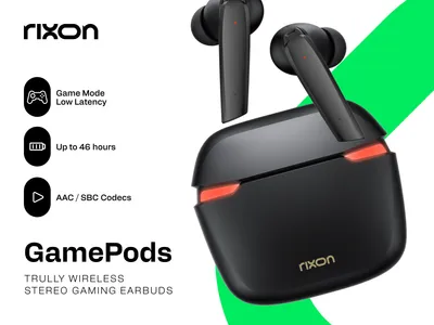 Image de Ecouteurs Rixon GamePods noirs (RXTWS929)