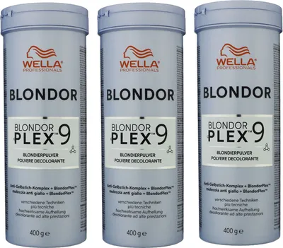 Produktbild von Wella Blondor BlondorPlex 3 x 400 g Blondierpulver Powder Lightener Anti Gelbstich Set