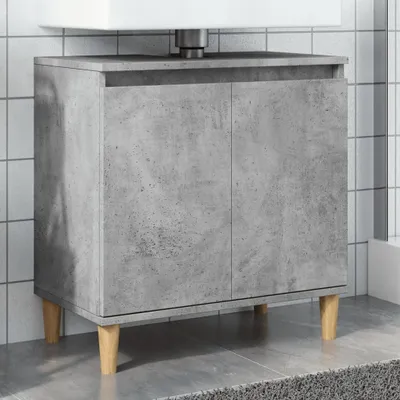 Produktbild von "2026 Promotion" Waschbeckenunterschrank - Badregal - Betongrau 58x33x60 cm Holzwerkstoff - Badezimmer CC31777