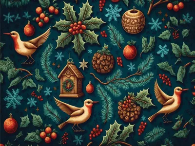 Produktbild von Weihnachtsposter Feiertage Weihnachtskugeln Weihnachtsbaum P2387_30x40