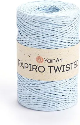 Produktbild von Yarnart Papiro Rafia Papiergarn 1314 Błękitny: Für Hüte & Taschen 100% Papier