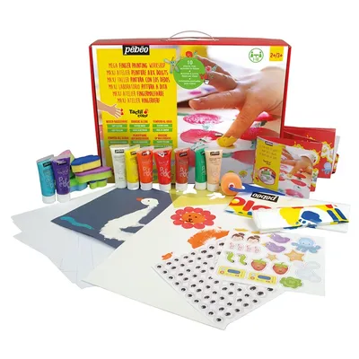 Produktbild von Gouache-Kreativwerkstatt-Set - Grundfarben - 10 x 20 ml.