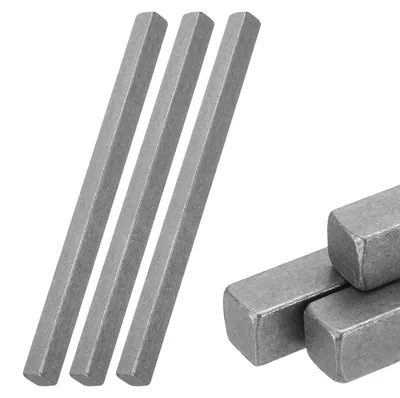 3 Vierkantstangen Stahl 45#, 1,27 x 1,27 x 20,32 cm