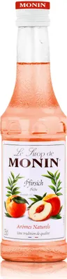 Produktbild von Monin Pfirsich Sirup 250 ml - Für Cocktail und Kaffee (1er Pack)