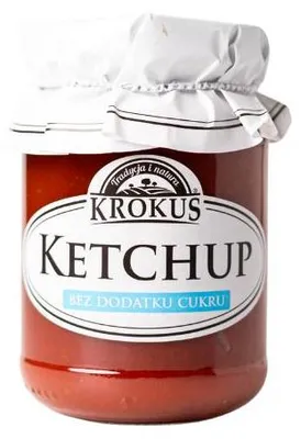 Zdjęcie produktu dla KETCHUP BEZ DODATKU CUKRÓW BEZGLUTENOWY 180 g - KROKUS