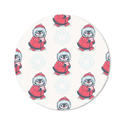 Produktbild von MuchoWow® Mauspad Mousepad Pinguin - Schnee - Brief - Weihnachten - Muster 30x30 cm - Mousepads - Maus Mat - Pad - Mausunterlage - Tischunterlage - Schreibtischmatten