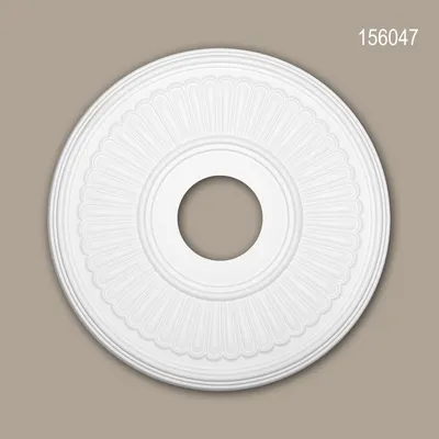 Produktbild von PROFHOME 156047 Rosette aus Polyurethan Deckenrosette Zierelement Ø 40,4 cm