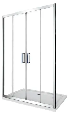 Immagine prodotto di Porta Parete Doccia 160 cm 2 ante Scorrevoli in Cristallo trasparente 6mm H190 Four