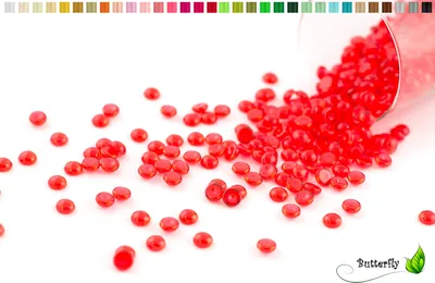Produktbild von ca.100g Tautropfen 7mm, Farbauswahl:rot 250