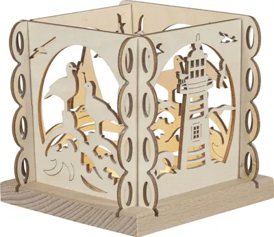 Obrázok produktu pre Lucerna Küstenliebe na 1 čajovú sviečku prírodná ŠxVxH 12x12x12cm NOVINKA
