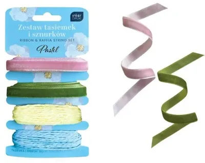 Produktbild von Set aus Bändern und Schnüren in Pastelltönen – INTERDRUK