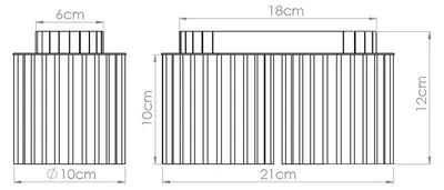 Zdjęcie produktu dla Plafon AURA 2 żółty GU10 2xGU10 10W aluminium 12x10x21cm Sollux Lighting