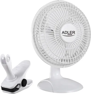 Produktbild von Adler AD 7317, Haushalts-Lamellenlüfter, Weiß, Tisch, 150 cm, 90°, 30 W
