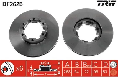 Produktbild von Bremsscheiben (2 Stück) DFDF2625