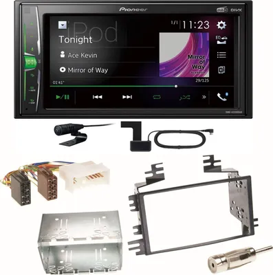 Produktbild von Pioneer DMH-A3300DAB Bluetooth MP3 DAB+ USB Einbauset für Kia Sportage JE Rio JB