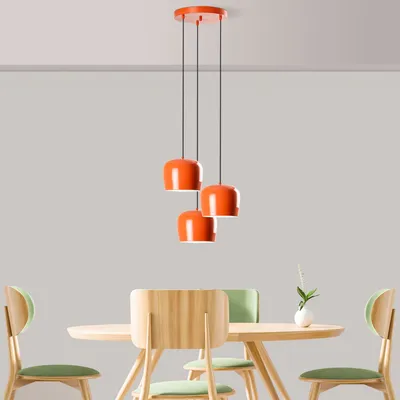 Produktbild von Opviq, Yozgat - N - 1413 - Orange, Kronleuchter, METALLKÖRPER, Orange, 114 x 30 x 30 cm