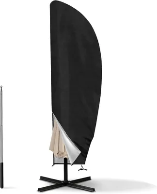 Produktbild von Sonnenschirm Schutzhülle Sonnenschirm Abdeckung für 2 bis 4M Große Sonnenschirm Schutzhülle Outdoor UV-Anti Winddicht Schneesicher 265 x 40/70/50 cm