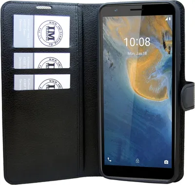 Obrázek produktu pro cofi1453® Book case "Fancy" kompatibilní s pouzdrem na mobilní telefon ZTE BLADE A31 peněženkové pouzdro s funkcí stojánku, držák na karty, černé