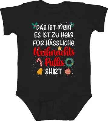 Produktbild von Ugly Christmas Familie Weihnachtsoutfit - Weihnachten Xmas Christmas Unisex Baby Body, Schwarz, 12/18