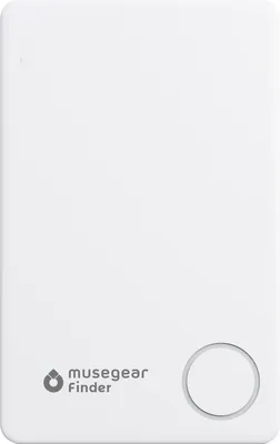 Produktbild von Musegear® Schlüsselfinder mit Bluetooth App aus Deutschland I Flat Finder I Keyfinder laut für Handy in weiß I GPS Ortung / Kopplung I Schlüssel finden