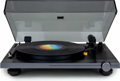 Image de Thomson TT700 Tourne-disque entraîné par courroie Noir, Transparent Automatique