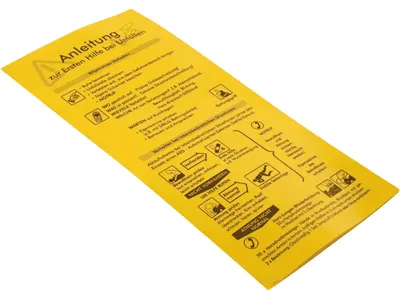 Image de Dépliant Instructions pour les premiers secours en cas d'accident