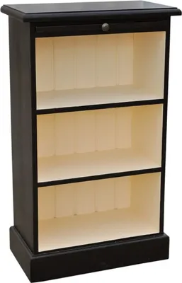 Produktbild von Casa Padrino Landhausstil Bücherschrank Schwarz / Creme 58 x 32 x H. 98 cm - Landhausstil Büromöbel