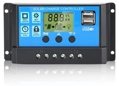 30 A Solar-Laderegler, 12/24 V, LCD, USB, PWM