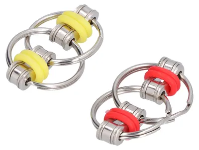 Produktbild von Fidget-Kette aus Edelstahl – Spielzeug zum Stressabbau und zur Linderung von Angst und Anspannung – Schlüsselanhänger für Erwachsene