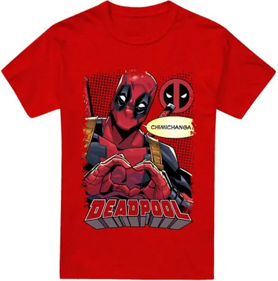 Immagine prodotto di Deadpool - Maglietta "Chimichanga" per uomo/donna Unisex TV14995 (L) (Heath Red)