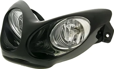 Produktbild von BestPrice Scheinwerfer Doppeloptik Halogen schwarz kompatibel mit Yamaha Aerox, MBK Nitro