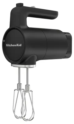 Productafbeelding van KitchenAid 5KHMR762BM, Handmixer, Zwart, Voor het mengen, Voor het mengen, 0,91 m, MAT ZWART, 1100 omwentelingen per minuut