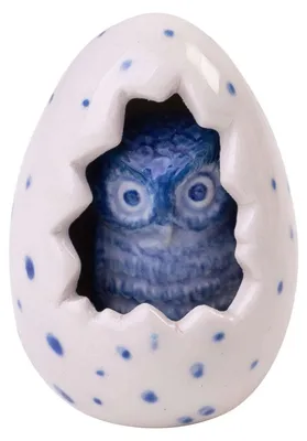 Image de Heinen Delfts Blauw – Petite chouette dans un œuf