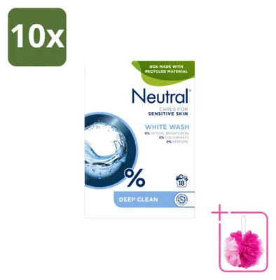 Produktbild von 10 x Neutral Vollwaschmittel Weiß Parfumfrei - Sparpackung - 10 Stücke