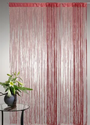 Produktbild von Türvorhang Fadenvorhang weinrot 140x250 cm Gardine mit Polyester veredelt