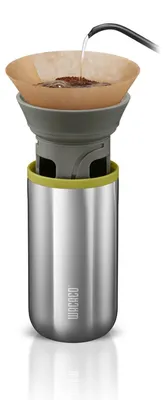 Tragbare Filterkaffeemaschine, manuell, Edelstahl, 300 ml, mit 10 Filtern