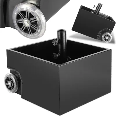 Immagine prodotto di Supporto per ombrellone Jopassy con tubo in acciaio inossidabile, base di alta qualità per ombrelloni fino a 150 lb – per aste di diametro 38-48 mm