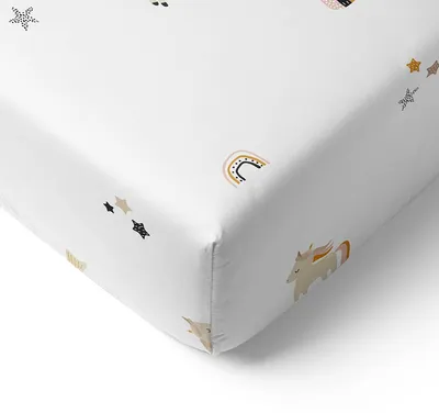 Produktbild von Petite Amélie Spannbettlaken aus Baumwolle Lara 70 x 140 cm - Weiß