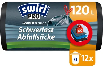 Produktbild von Swirl 4639 - Schwerlastsäcke PROFI 4639 120 l 12 Stk