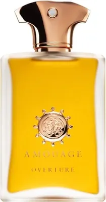 A bottle of Amouage Overture Eau de Parfum for men.