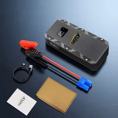 Image de Démarreur de secours - 3000A XME - 12 V - 20000–30000 mAh - Pour véhicules essence et diesel - Batterie externe - Lampe de signalisation SOS - 305 g