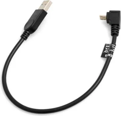 Produktbild von SYSTEM-S Micro USB Kabel 90° Grad abwärts gewinkelt Winkel Adapter Datenkabel Ladekabel 27 cm