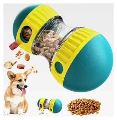 Produktbild von Rolling Feeder Hundespielzeug, Futterball für Hunde, Interaktives Puzzle Spielzeug für Haustiere, Langsamfütterer für die Verdauung, Leckerli Ball für kleine, mittelgroße und große Hunde (Grün)