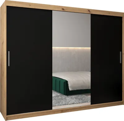 Produktbild von Kleiderschrank, Schiebetürenschrank Schlafzimmer, Schrank mit Spiegel TOKYO 1 250 cm