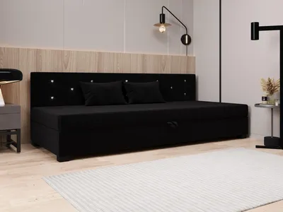 Produktbild von Polsterbett 90x195 MILEKA BIZ 1 - schwarz